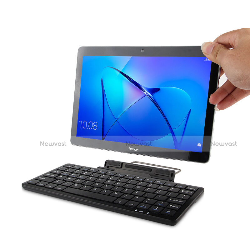 Leather Case Stands Flip Cover with Keyboard L01 for Huawei MediaPad M5 Pro 10.8 Black