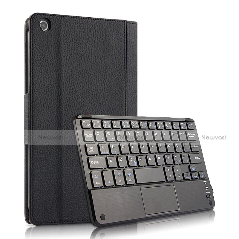 Leather Case Stands Flip Cover with Keyboard L02 for Huawei MediaPad M3 Lite 10.1 BAH-W09 Black