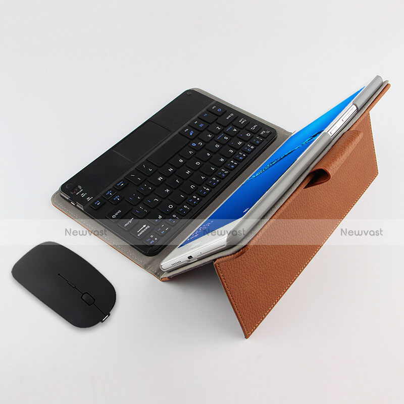 Leather Case Stands Flip Cover with Keyboard L02 for Huawei MediaPad M3 Lite 10.1 BAH-W09 White