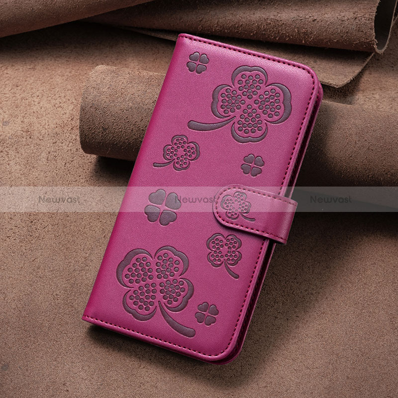 Leather Case Stands Flip Flowers Cover Holder BF1 for Oppo A15