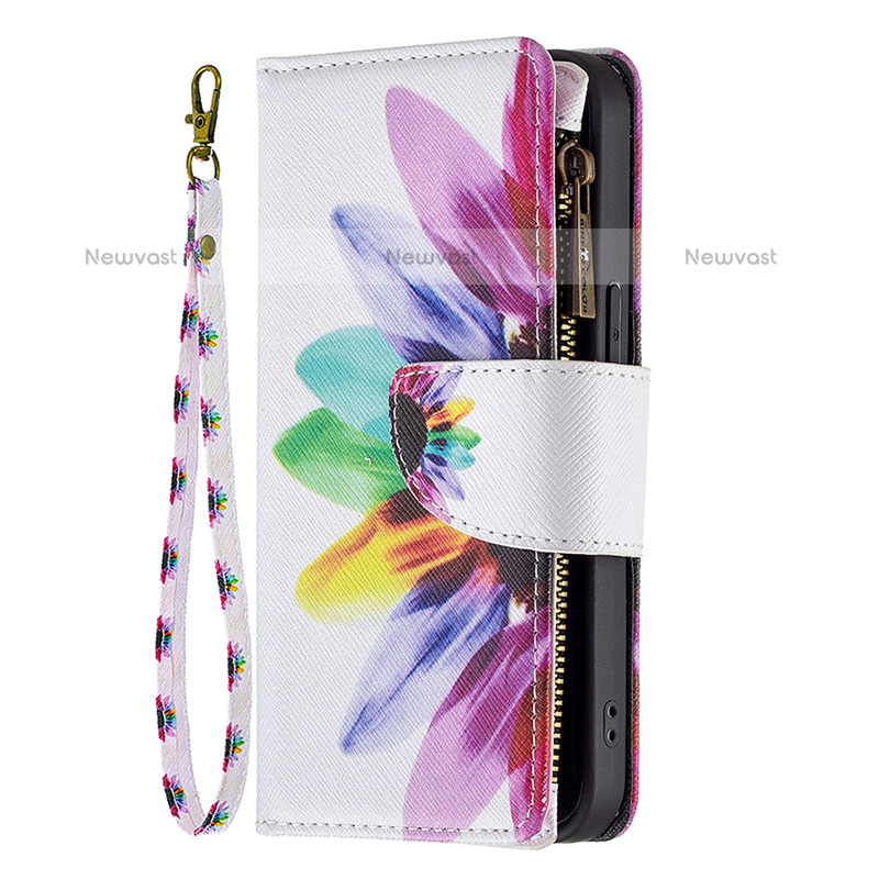 Leather Case Stands Flip Flowers Cover Holder for Apple iPhone 14 Pro Colorful