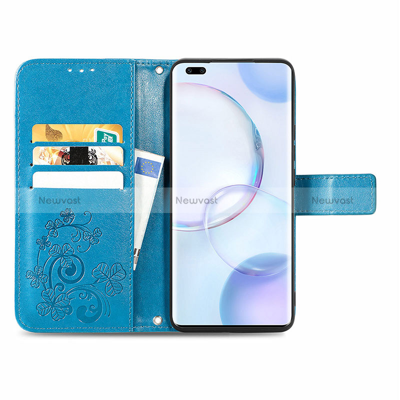 Leather Case Stands Flip Flowers Cover Holder for Huawei Nova 9 Pro