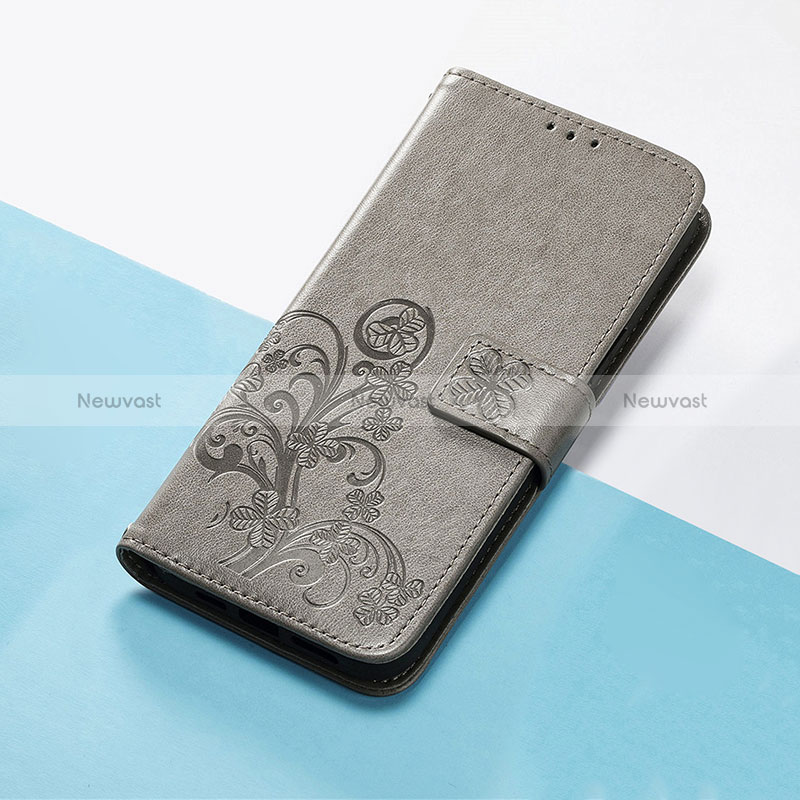 Leather Case Stands Flip Flowers Cover Holder for Huawei P40 Pro