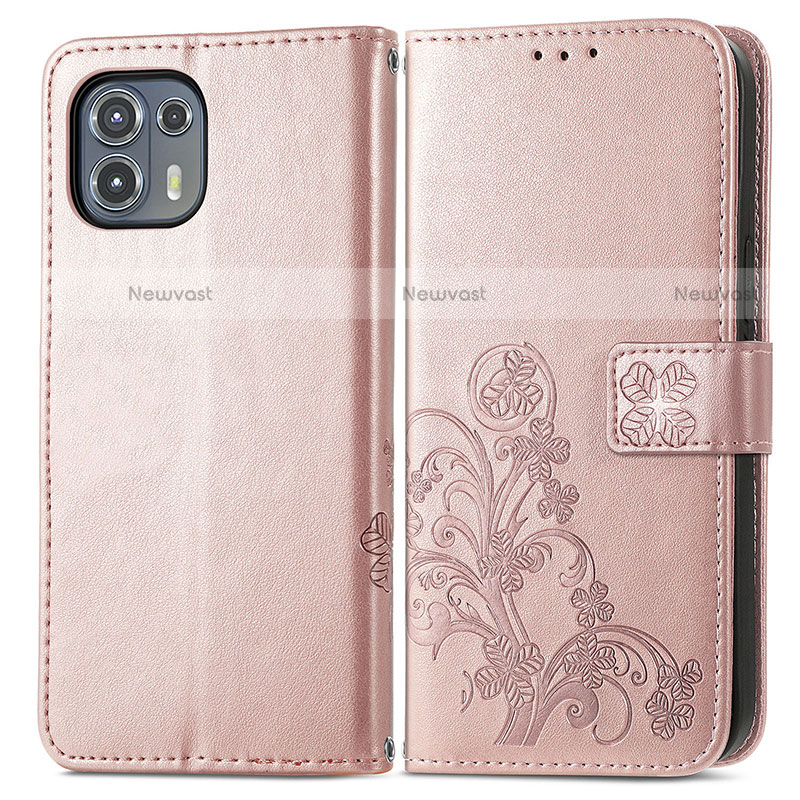 Leather Case Stands Flip Flowers Cover Holder for Motorola Moto Edge 20 Lite 5G