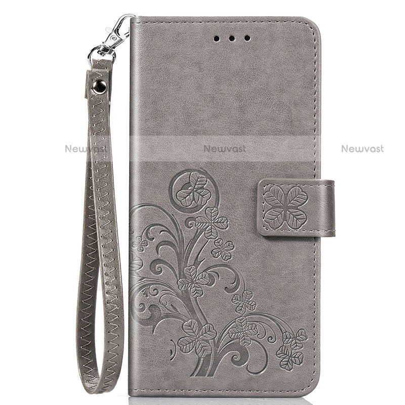 Leather Case Stands Flip Flowers Cover Holder for Motorola Moto One Fusion Plus