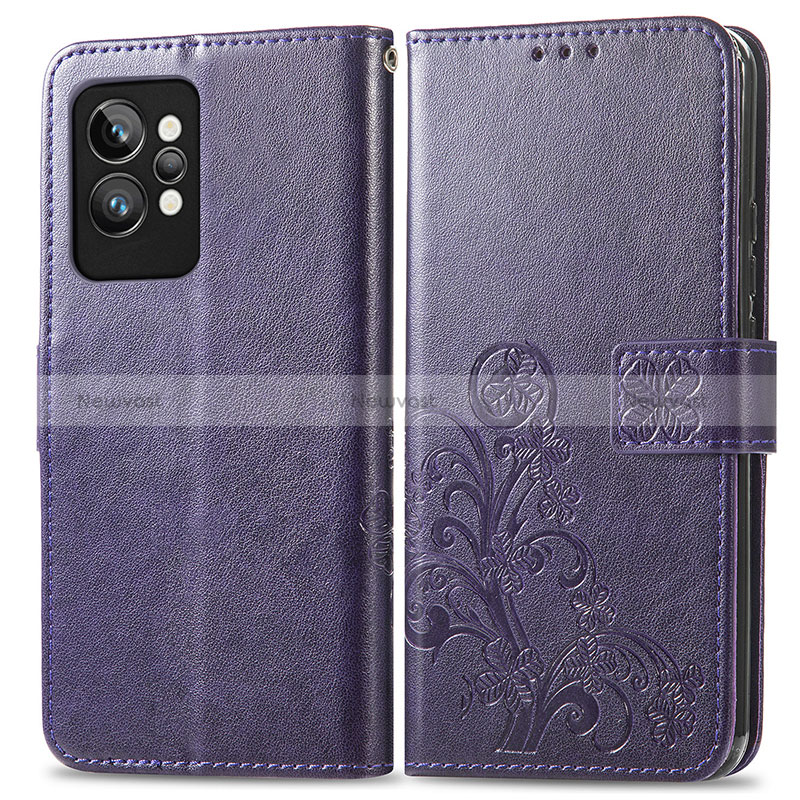 Leather Case Stands Flip Flowers Cover Holder for Realme GT2 Pro 5G