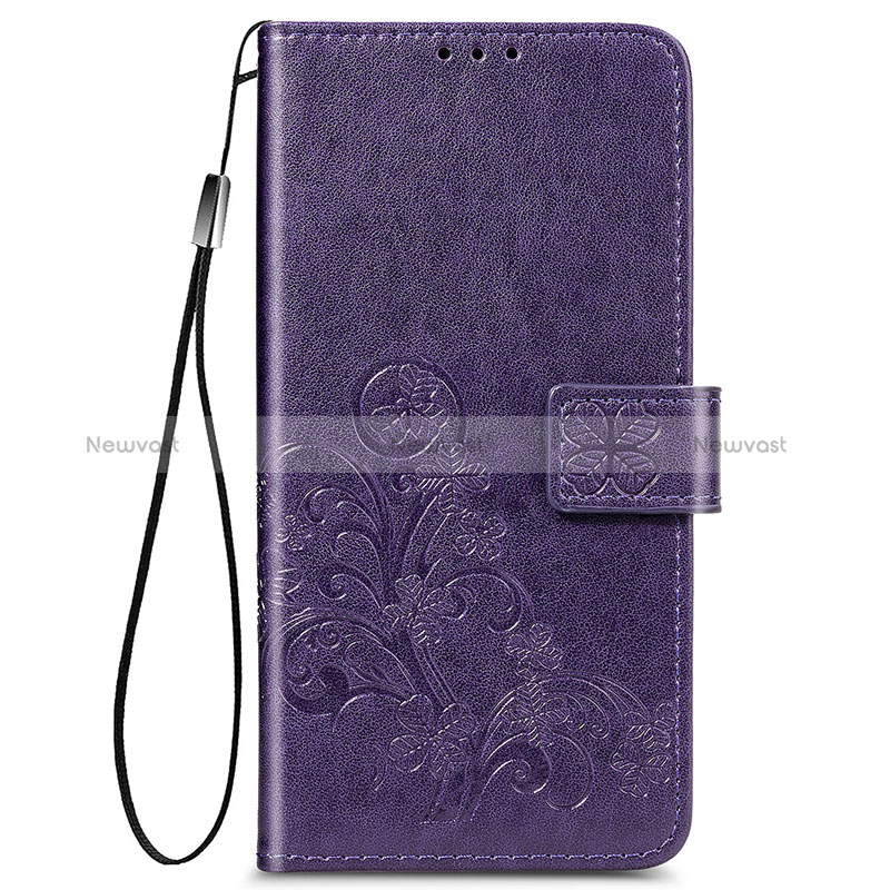 Leather Case Stands Flip Flowers Cover Holder for Samsung Galaxy A01 Core