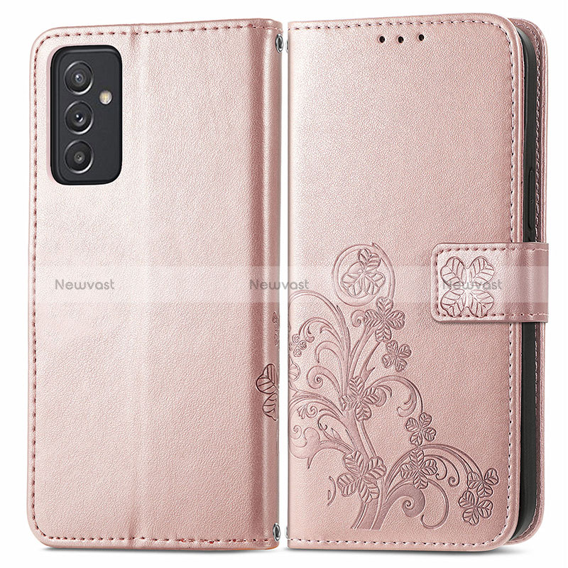 Leather Case Stands Flip Flowers Cover Holder for Samsung Galaxy A15 4G