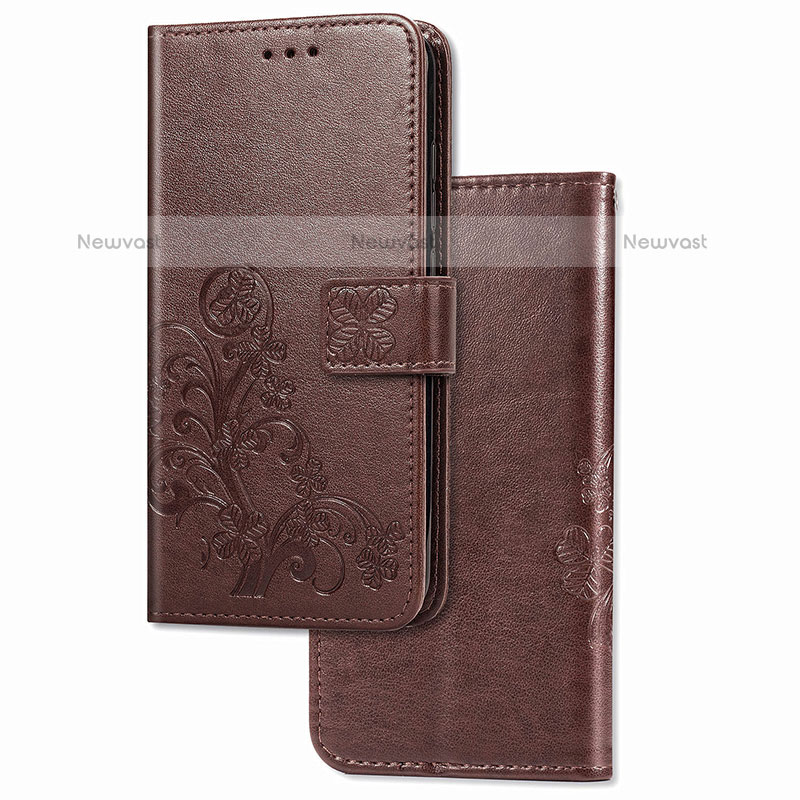 Leather Case Stands Flip Flowers Cover Holder for Samsung Galaxy M21