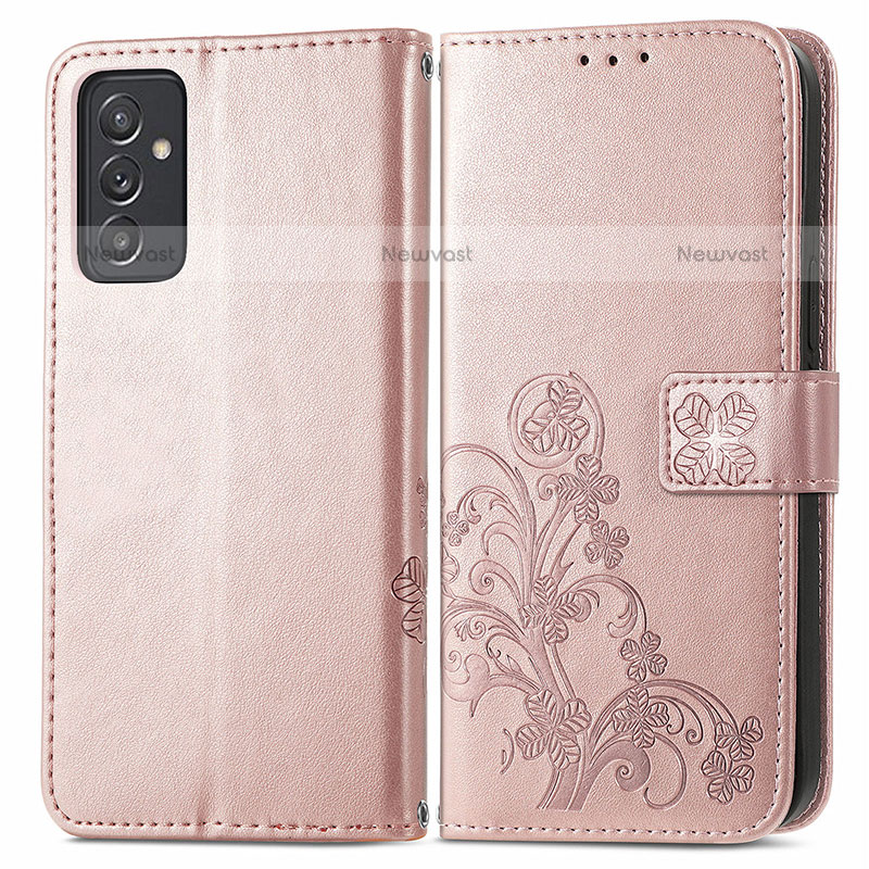 Leather Case Stands Flip Flowers Cover Holder for Samsung Galaxy Quantum2 5G