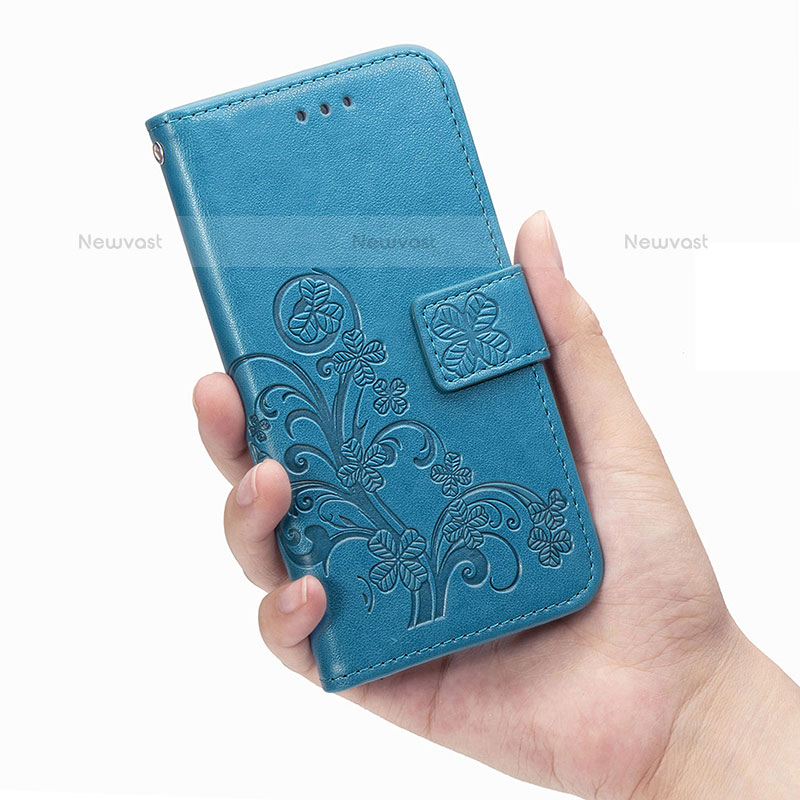 Leather Case Stands Flip Flowers Cover Holder for Samsung Galaxy S21 Plus 5G