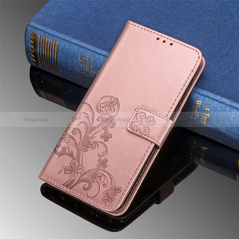 Leather Case Stands Flip Flowers Cover Holder for Samsung Galaxy S22 Plus 5G