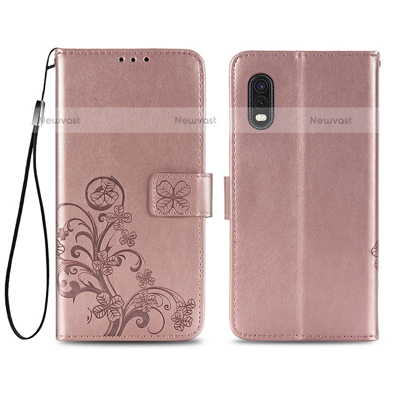 Leather Case Stands Flip Flowers Cover Holder for Samsung Galaxy XCover Pro