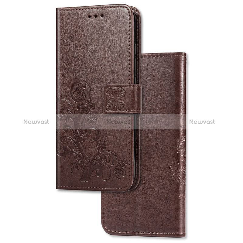 Leather Case Stands Flip Flowers Cover Holder for Sony Xperia 1