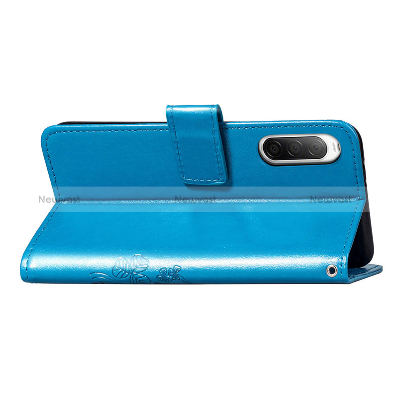 Leather Case Stands Flip Flowers Cover Holder for Sony Xperia 10 II