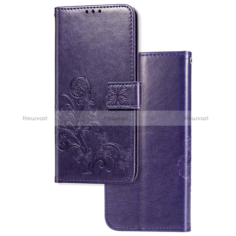 Leather Case Stands Flip Flowers Cover Holder for Sony Xperia 5