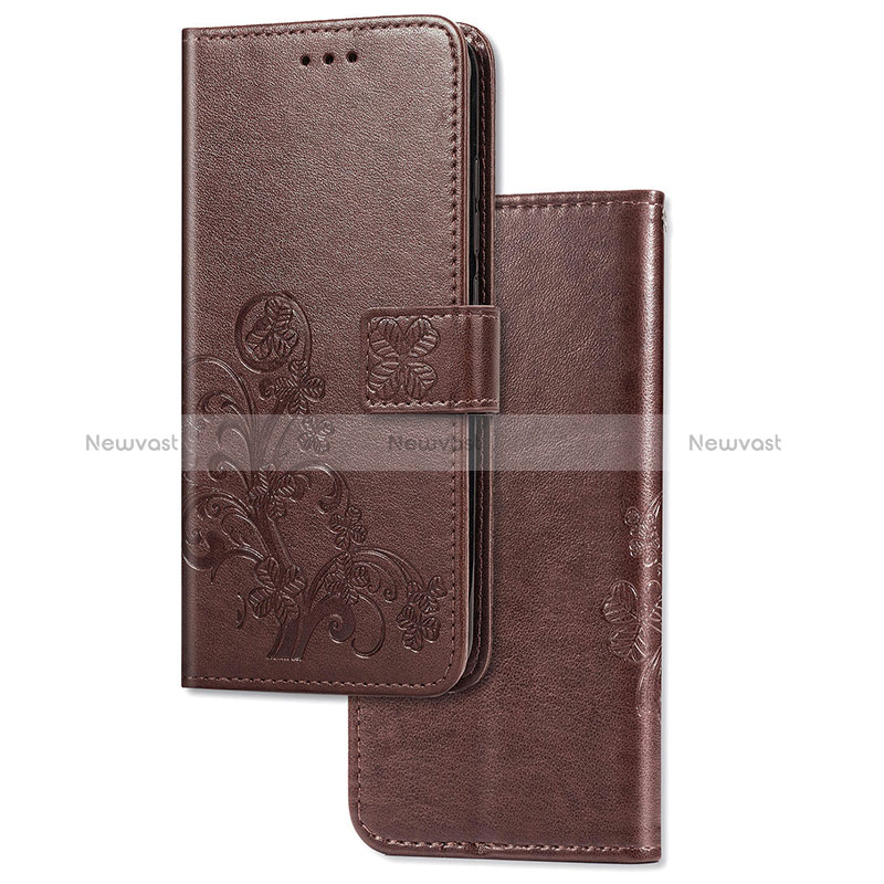 Leather Case Stands Flip Flowers Cover Holder for Sony Xperia 5