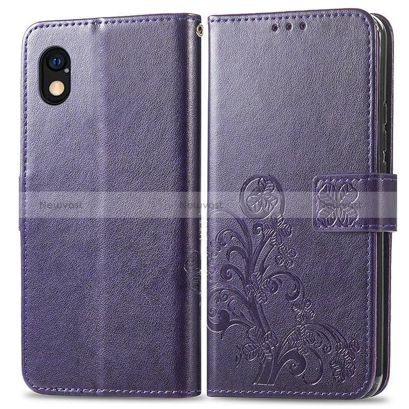Leather Case Stands Flip Flowers Cover Holder for Sony Xperia Ace III