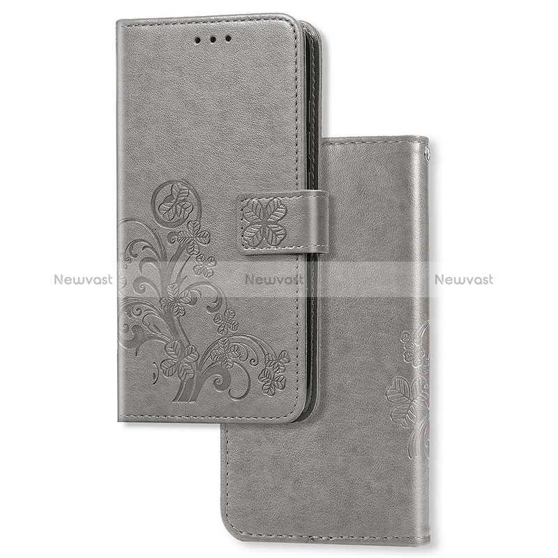 Leather Case Stands Flip Flowers Cover Holder for Sony Xperia L4