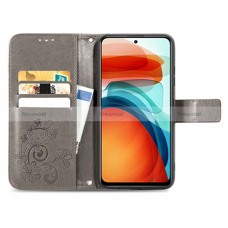 Leather Case Stands Flip Flowers Cover Holder for Xiaomi Poco X3 GT 5G