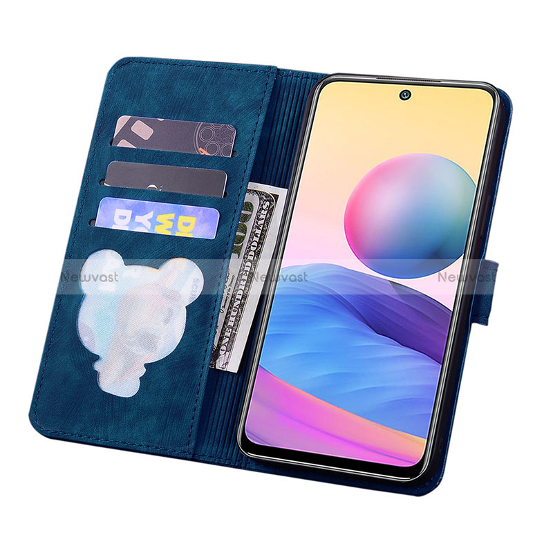 Leather Case Stands Flip Flowers Cover Holder HF2 for Huawei Honor 90 Lite 5G