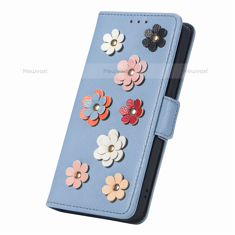 Leather Case Stands Flip Flowers Cover Holder L01 for Xiaomi Mi 12 Lite 5G