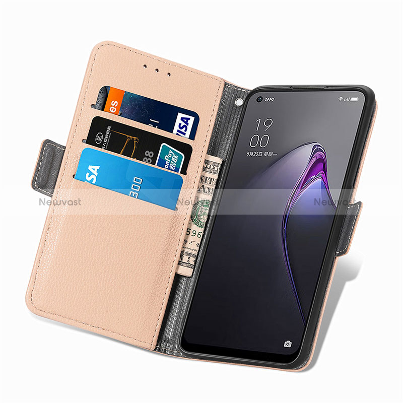 Leather Case Stands Flip Flowers Cover Holder S02D for Oppo Reno9 Pro 5G