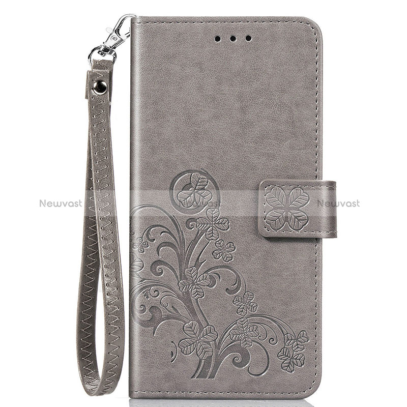 Leather Case Stands Flip Flowers Cover Holder S02D for Samsung Galaxy F41