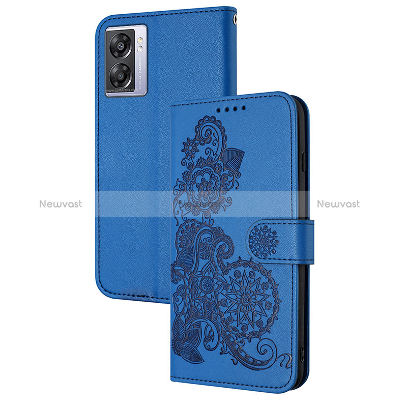 Leather Case Stands Flip Flowers Cover Holder Y01X for Realme V23 5G