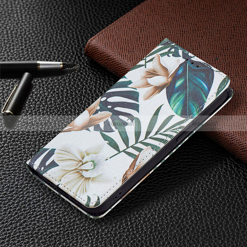 Leather Case Stands Flip Flowers Cover L01 Holder for Apple iPhone 14 Pro Max Mixed