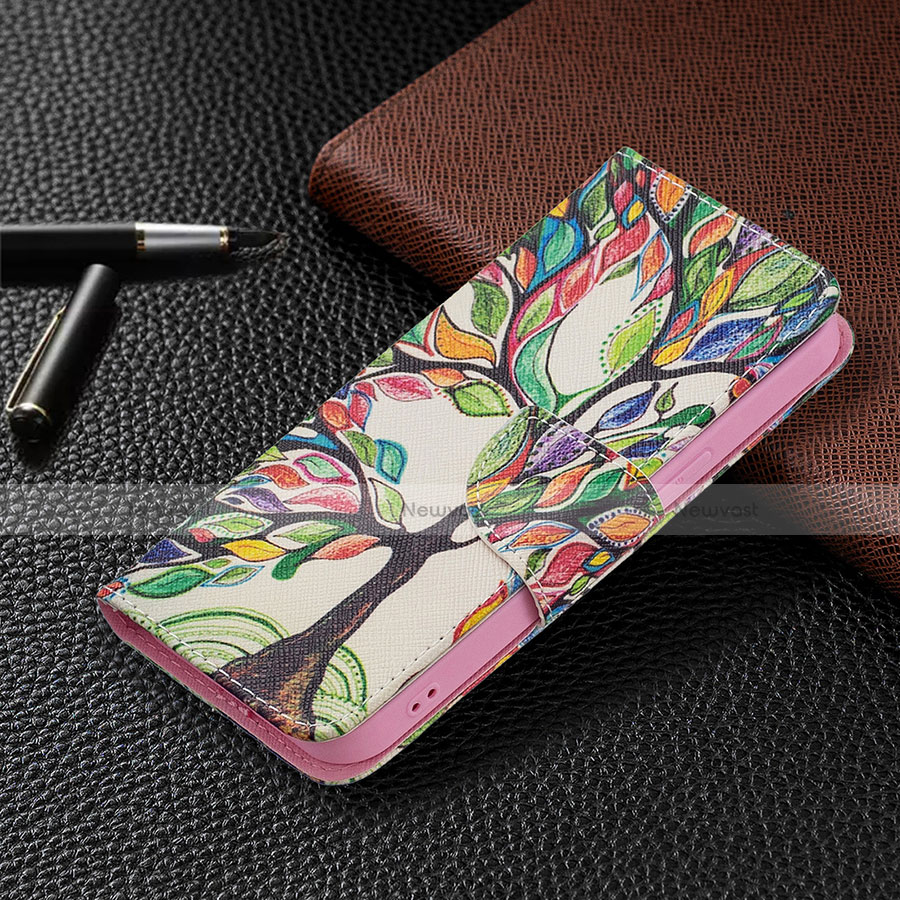 Leather Case Stands Flip Flowers Cover L02 Holder for Apple iPhone 13 Mini Mixed