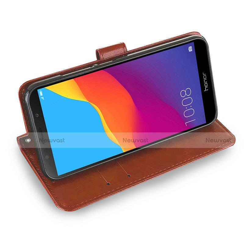 Leather Case Stands Flip Holder Cover for Huawei Enjoy 8e Lite