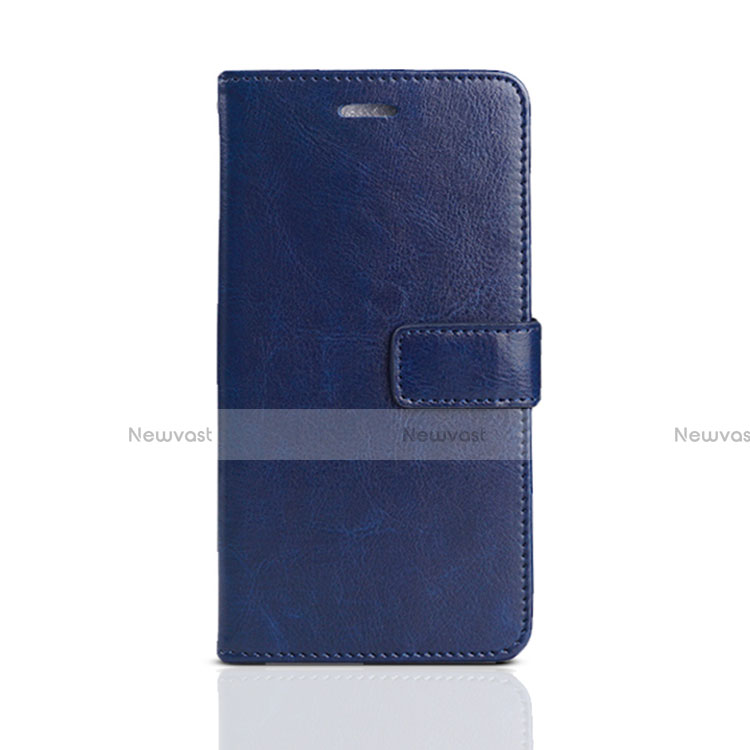 Leather Case Stands Flip Holder Cover for Huawei Enjoy 8e Lite Blue