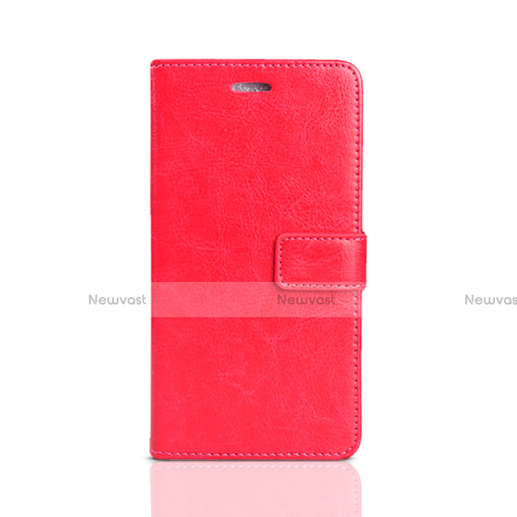 Leather Case Stands Flip Holder Cover for Huawei Enjoy 8e Lite Red