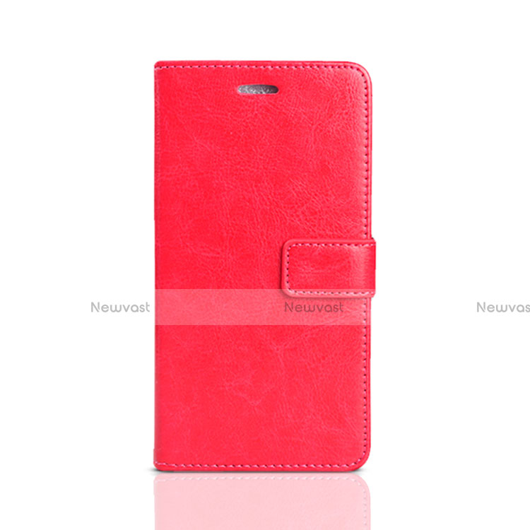 Leather Case Stands Flip Holder Cover for Huawei Honor Play 7 Red