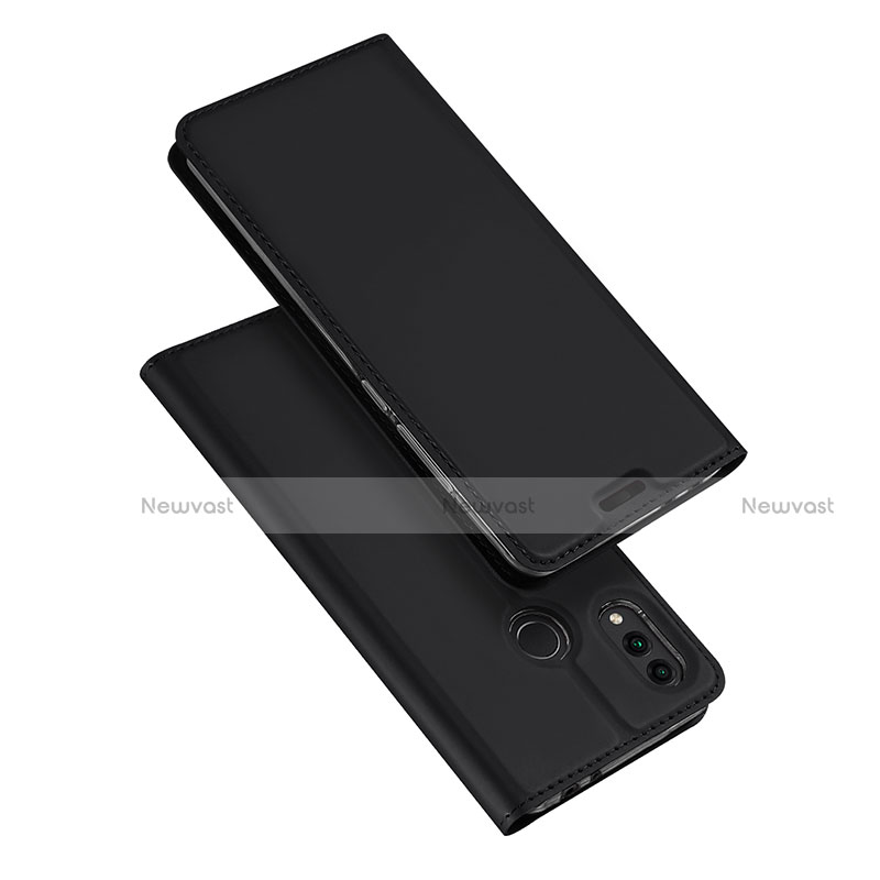 Leather Case Stands Flip Holder Cover for Huawei Honor Play 8C Black