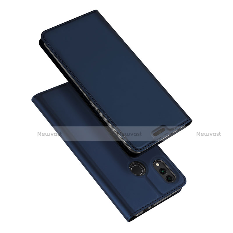 Leather Case Stands Flip Holder Cover for Huawei Honor Play 8C Blue