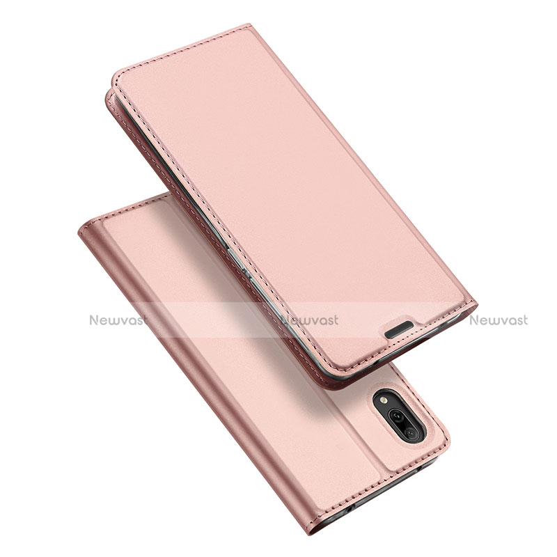 Leather Case Stands Flip Holder Cover for Huawei Y7 (2019)