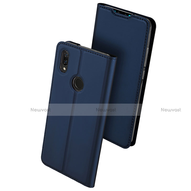 Leather Case Stands Flip Holder Cover for Huawei Y9 (2019) Blue