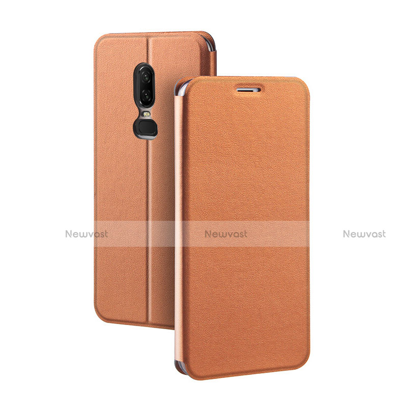 Leather Case Stands Flip Holder Cover for OnePlus 6