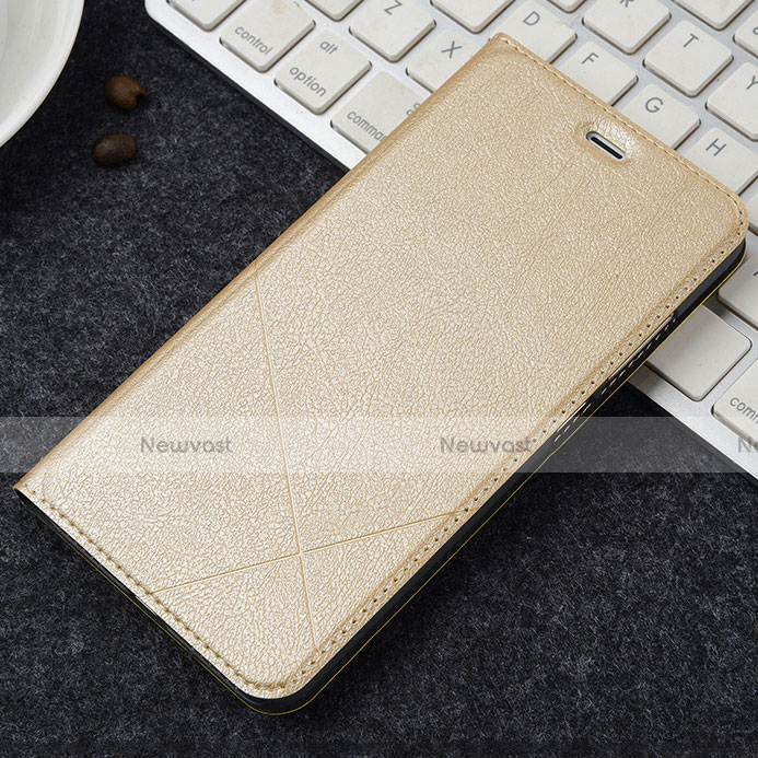 Leather Case Stands Flip Holder Cover for Oppo A3 Gold