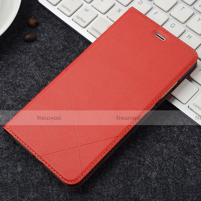 Leather Case Stands Flip Holder Cover for Oppo A3 Red