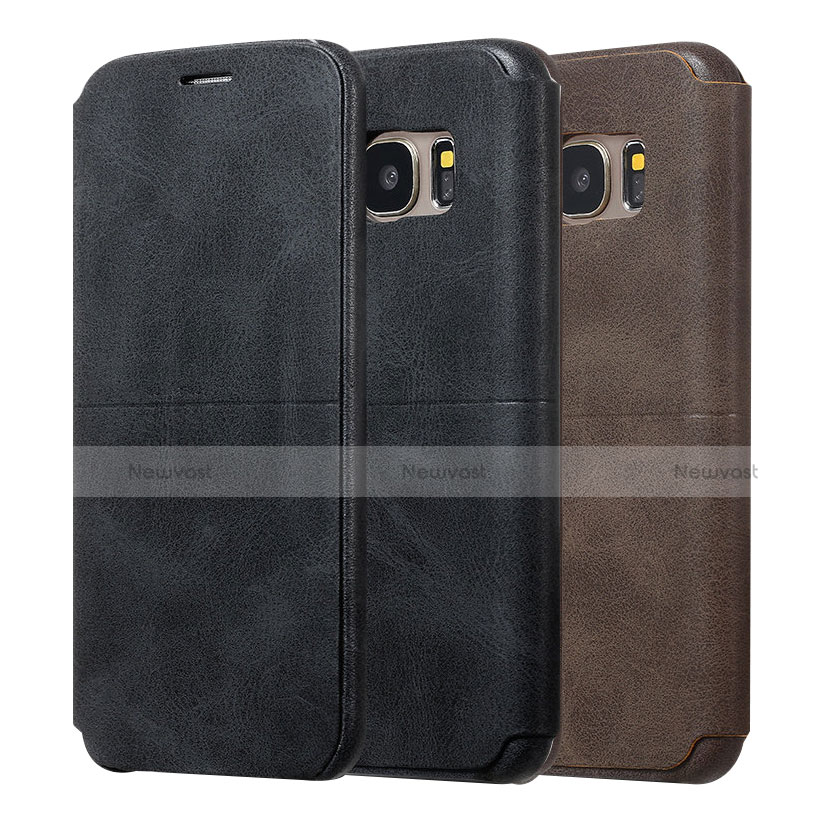 Leather Case Stands Flip Holder Cover for Samsung Galaxy S7 Edge G935F