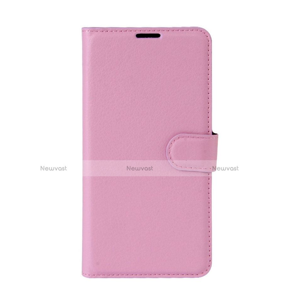 Leather Case Stands Flip Holder Cover for Wiko Wim Lite 4G Pink