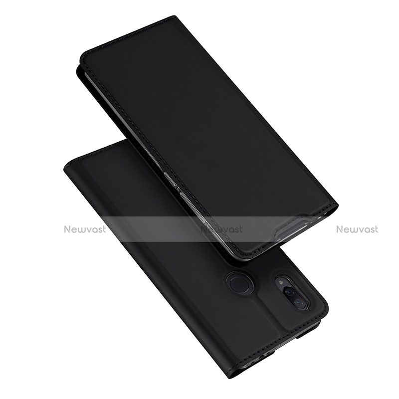 Leather Case Stands Flip Holder Cover for Xiaomi Redmi Note 7 Black