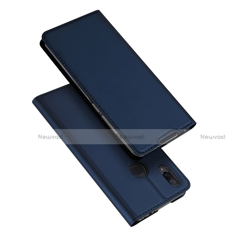Leather Case Stands Flip Holder Cover for Xiaomi Redmi Note 7 Blue
