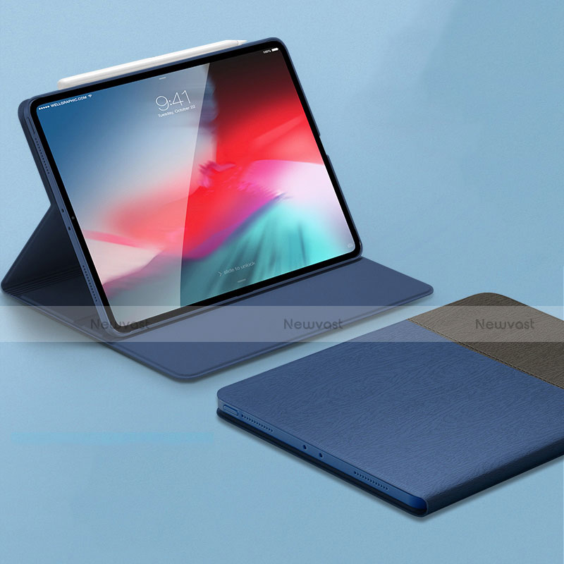 Leather Case Stands Flip Holder Cover L01 for Apple iPad Pro 11 (2018) Blue