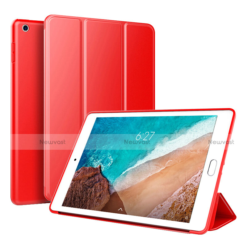 Leather Case Stands Flip Holder Cover L01 for Xiaomi Mi Pad 4 Red