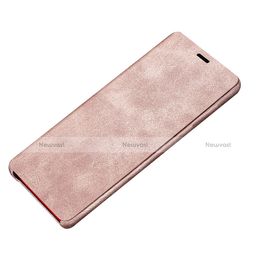 Leather Case Stands Flip Holder Cover L02 for Samsung Galaxy Note 8 Duos N950F Pink