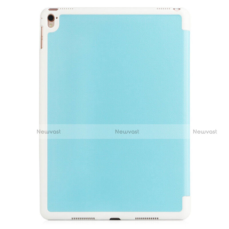 Leather Case Stands Flip Matte Finish Cover for Apple iPad Pro 9.7 Sky Blue
